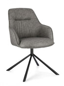 Set 2 Poltrone 56x65x86h cm Grant Pu Grigio 