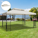 Tetto di Ricambio Impermeabile per Gazebo da Giardino Doppio Tetto 3x4m 