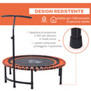 Trampolino Elastico Fitness con Manubrio Nero e Arancione Ø114.3 cm 