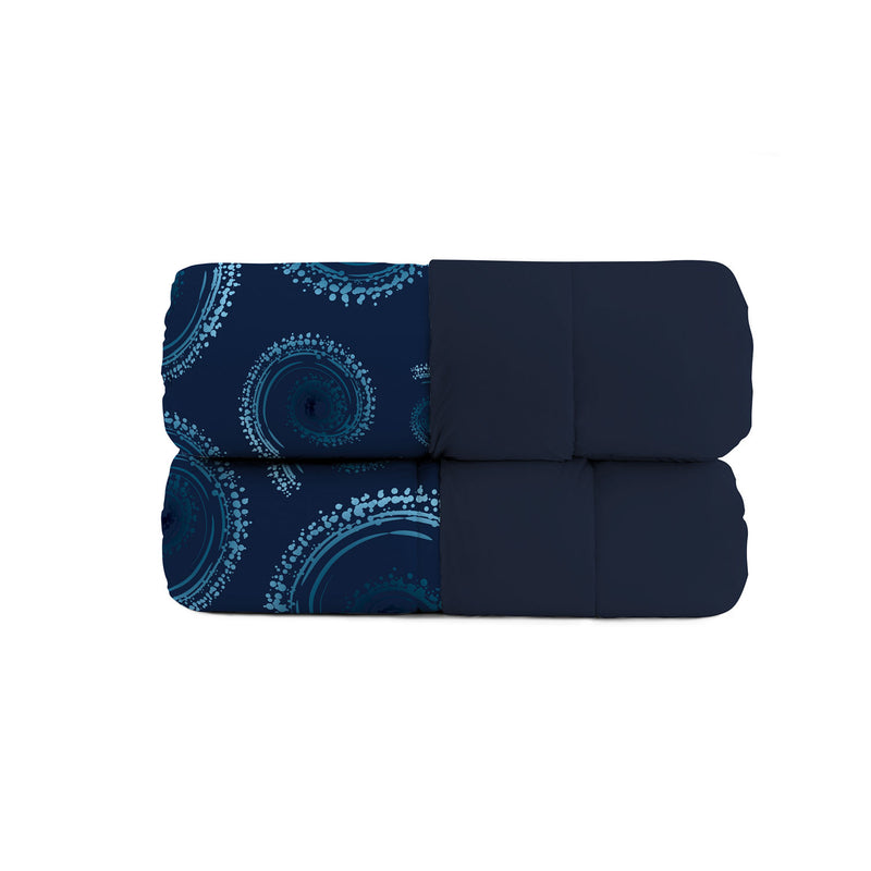 Trapunta Invernale Matrimoniale Stampata in Microfibra 200gr Double Face Vortex      