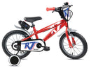 Bicicletta per Bambini 14" Rocket Freni Caliper e Stabilizzatori in Acciaio Hi-Ten Rosso     