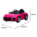 Macchina Elettrica per Bambini 12V Licenza Ufficiale Audi R8 New Spyder con Telecomando e Sedile in pelle Rosa