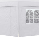 Gazebo da Giardino Pieghevole 3x3m con Design Pop Up e Finestre in Tessuto Oxford Bianco