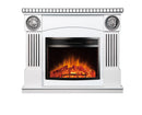 Camino Elettrico da Pavimento 105x120x33 cm Effetto Fiamma 1500W Prometeu & Ararat Bianco/nero