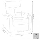 Poltrona Relax 76,5x89/159x100/83,5 h cm in Similpelle Marrone