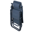 Sedia Gran RelaxImbottita Reclinabile E Richiudibile 65x90x110 cm in Acciaio PVC e Poliestere Blu Rio Plus      
