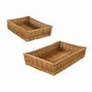 Set 2 Ceste espositori in vimini dritta rettangolare 