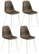 Set 4 Sedie 43x38xH86,5 cm in Similrattan Martina Marrone