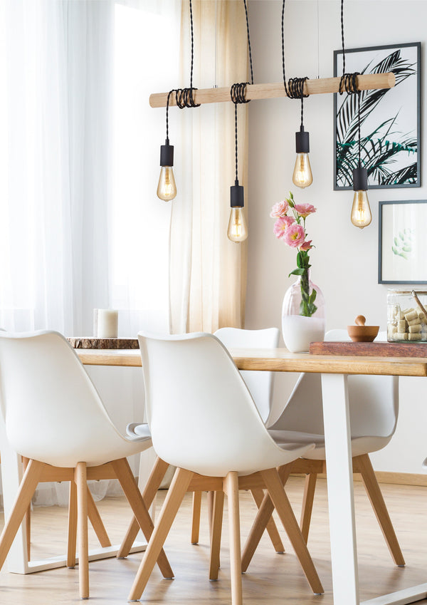 prezzo Suspension d'intérieur E27 en métal noir mat