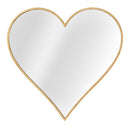 Specchio Glam Heart 55,5x2x54,5 cm in Ferro Specchio e MDF Oro