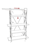 Libreria Raw 119,5x41x185,5 cm in Ferro e MDF Marrone e Nero