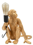 Lampada da Tavolo Monkey Seduta Oro 33x33x32 cm in Resina Oro      