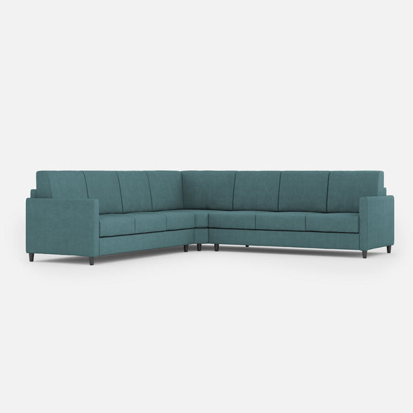acquista Canapé d'angle Karay 7 places 281x281x85 cm en tissu pétrole