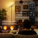 Lampada da Terra Dimmerabile 2700K-6000K con Telecomando e Doppia Testa Girevole a 350° Nero      