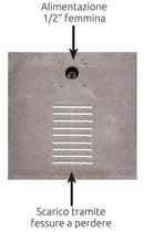 Fontana da Giardino con Rubinetto e Base in Cemento Belfer 42/QBM Ruggine