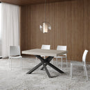 Tavolo Allungabile 140-400x90x77 cm Volantis Premium Cashmere Telaio Antracite 