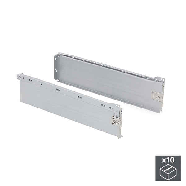 prezzo Emuca Kit Tiroir Cuisine Ultrabox H150 mm D 400 mm Acier Gris Métallisé 10 Pièces