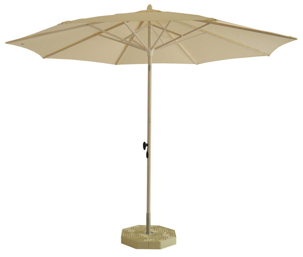 online Parasol de jardin Ø3 m Mât Ø40 mm en Aluminium Bois de Mélèze Toile Polyester Ivoire
