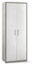 Armoire 2 Portes 71x182x41 cm Ciment/Blanc Oxyde