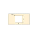 Passacavi da Tavolo Quadrato 85 x 85 mm da Incasso Plastica Cromato 5 Pezzi Emuca