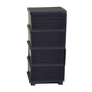 Cassettiera 4 Cassetti 43x36,8xh89,4 cm in Plastica Antracite