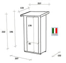 Casetta Box da Giardino per Attrezzi 207x102 cm con Porta Finestrata in Legno Naturale