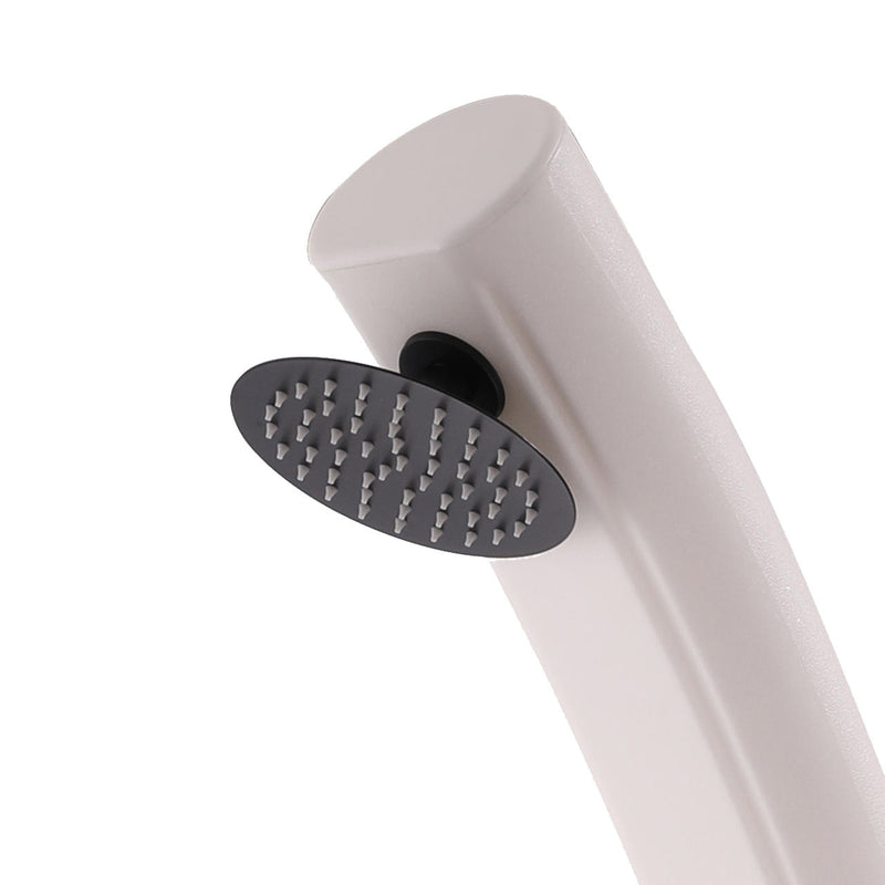 Doccia Solare da Giardino 22L Miscelatore e Lavapiedi Sined Sole Bianca Fosforescente