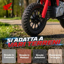 Moto Elettrica per Bambini 3+ Anni Licenza Honda CRF 450R 104x55x67 cm 12 V con Batteria al Litio e Sospensioni in ABS Rosso      