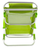 Spiaggina Sedia Prendisole Pieghevole 50x52/59x25/75 cm in Alluminio e Textilene Verde Acido