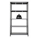 Scaffale in Metallo 5 Ripiani 100x40x187 cm  Ettore Grigio
