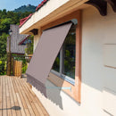 Tenda da Sole a Caduta 180×70 cm in Alluminio e Poliestere Marrone