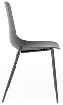 Set 4 Sedie 49x48,5x88 cm in Polipropilene Grigio Scuro
