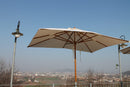Ombrellone da Giardino 3x4 m Palo Ø60 mm in Legno Telo in Acrilico Danieli Sydney Ecrù