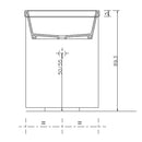 Mobile Lavatoio 50,5x50,5x87 cm 2 Cassetti Montegrappa Novella Dipiù Bianco