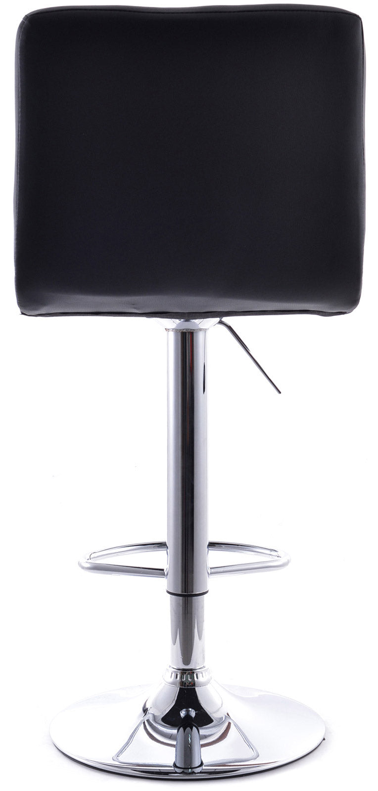 Sgabello con Alzata a Gas e Seduta Girevole in Similpelle Vandi Bianco