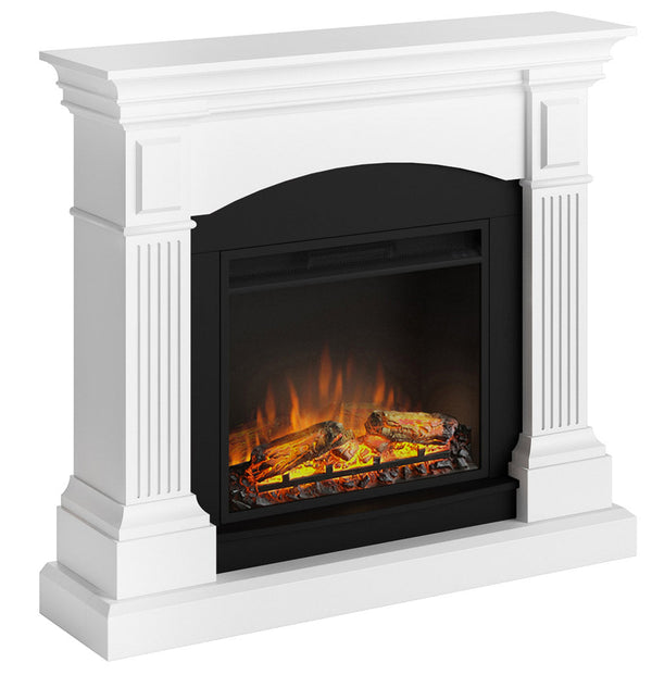 acquista Cheminée Electrique Sol Effet Flamme 1500W Tagu Magna Blanc