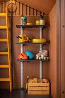 Scaffalatura 3 Ripiani per Casetta da Giardino 70x30 cm Altezza Regolabile Struttura in Metallo Keter Shelving Kit 70