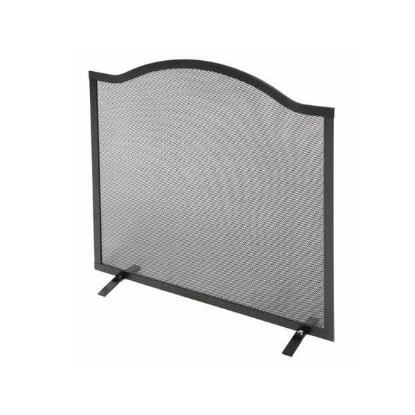 prezzo Parascintille per Camino 60x58 cm Bordo Superiore a Onda in Ferro Verniciato Grigio Martellato