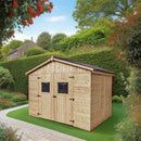 Casetta Box da Giardino 2,8x2 m con Pavimento in Legno Picea Massello 16mm Eden