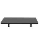 Tavolo Salvaspazio Pieghevole da Parete 60x40 cm in MDF Nero      