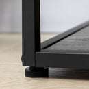 Libreria a 7 Livelli 83x34x180 cm  in Truciolato e Acciaio Nero