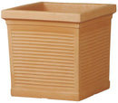 Vaso 35x35x34,6 cm in Polietilene Quadro Millerighe 35 Anticato