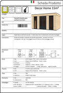 Casetta Abitabile da Giardino 4,97x3,65m Senza Pavimento con Pareti Isolanti Decor Home 15m²