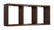 Etagère rectangulaire 3 compartiments muraux 70x30x15,5 cm en fibre de bois Tristano Wengè