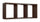 Etagère rectangulaire 3 compartiments muraux 70x30x15,5 cm en fibre de bois Tristano Wengè