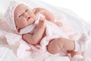 Bambola Bebè Neonato con Copertina Rosa 38cm JC Toys