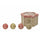 Set de 14 Boules de Noël Ø7,5 cm en Polyfoam avec Boite Or et Rouge