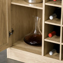 Mobile Credenza Alta da Cucina 106x48x180 cm in Legno Rovere