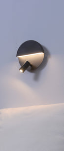 Applique da Interno a LED in Metallo Nero Opaco