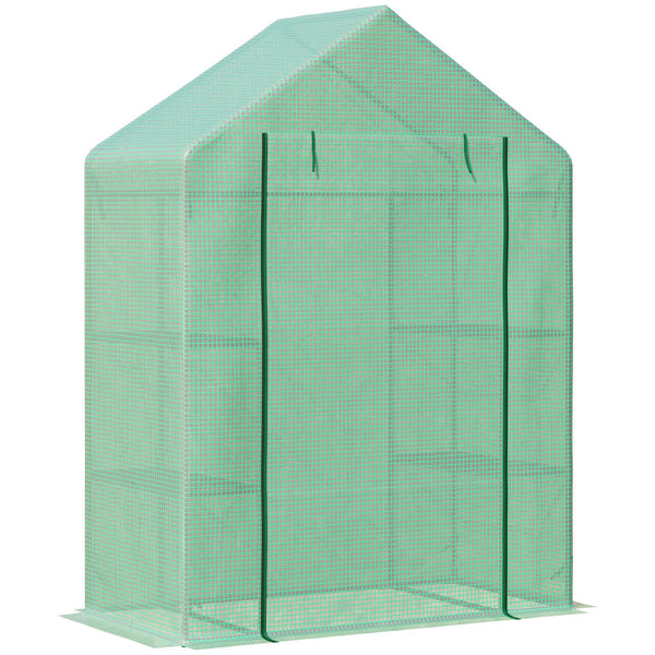 Serra da Giardino 4 Ripiani 141x72x191 cm in Acciaio e Plastica PE Verde online